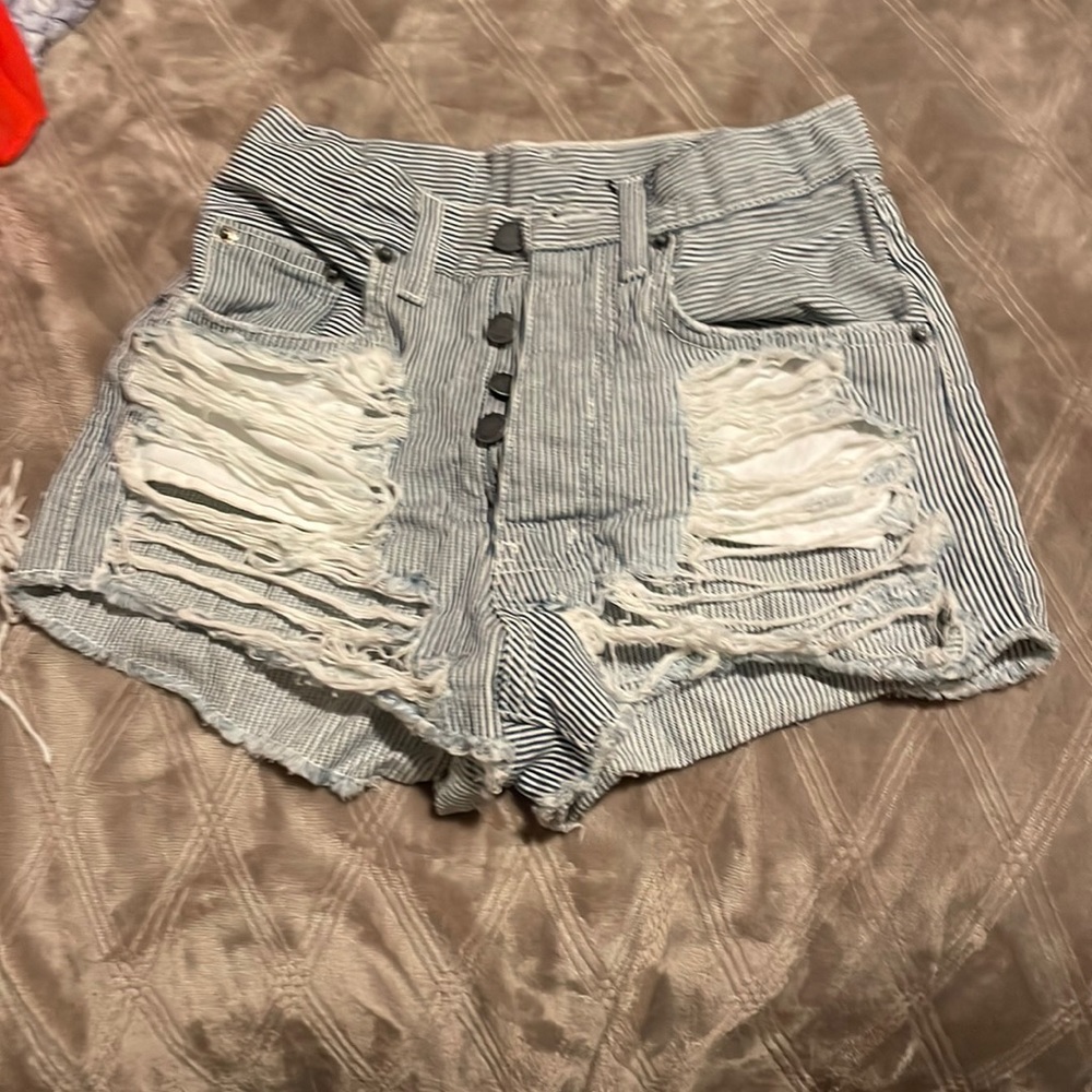 Carmar denim shorts.